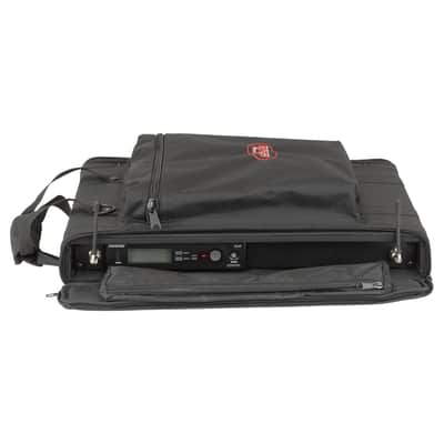 SKB Cases 1U Series Soft Rack Case with Steel Rails, Heavy Duty Zippers, Outer Pocket, and Shoulder Straps, For Wireless Microphone Systems and Pre-Amps image 12