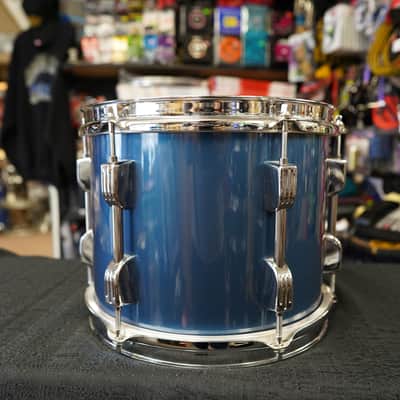 Ludwig Rocker Series 10" Tom - Deep Blue Wrap | 8x10" New Aquarian Drum Heads! image 6