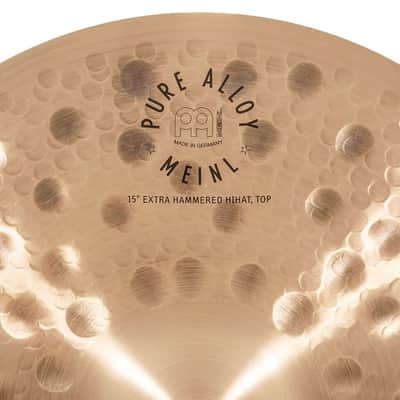 Meinl Pure Alloy Extra Hammered Hi Hat Cymbals 15" image 2