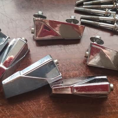 Tama Vintage TRAK Drums SET OF 6 Tom Lugs Tama Hoshino Japan RARE PARTS 80s image 4
