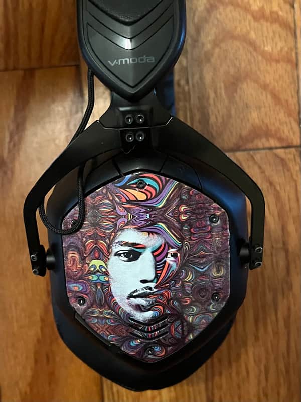 V-Moda XFBT2-PLH Crossfade 2 "Peace, Love & Happiness" Jimi Hendrix Signature Wireless Headphones 2021 - Black image 1