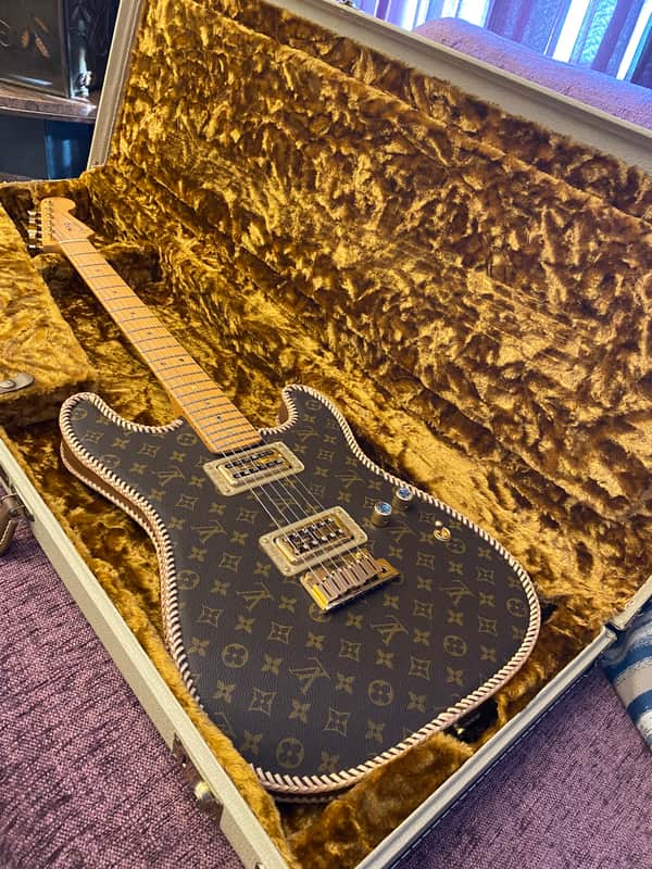 2004 Fender Louis Vuitton Stratocaster One of a Kind Post Malone Telecaster sibling guitar image 1
