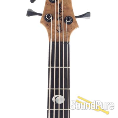 Roscoe SKB Burl Myrtle 5-String Bass #5600 - Used image 4