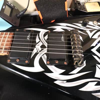 BC Rich Kerry King Signature KKV Tribal Flame Flying V Electric Guitar image 16