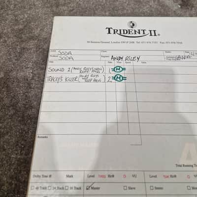 Soda – Britpop Band Collectible Trident II Studio Reel – Very Good w/ Box & Engineer Notes image 3