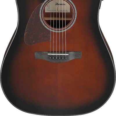 Ibanez AAD51LCE Left-Handed Dreadnought Acoustic-Electric Guitar, Solid Spruce Top, Dark Violin Sunburst image 2