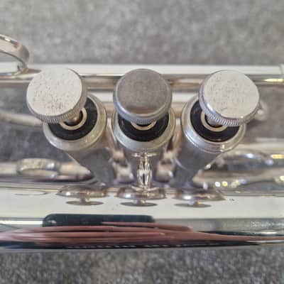 Besson Be1000 Silver Plate - Professional Cornet, Silver Plated - Good w/ Soft Case image 3