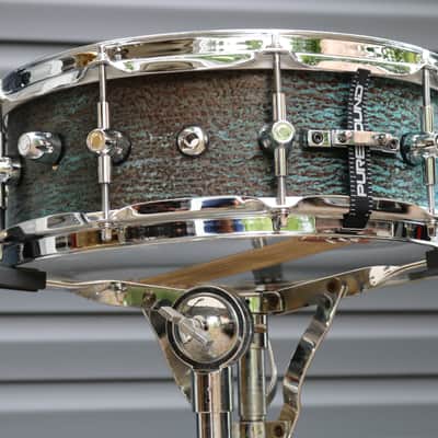 HHG Drums Super-muff Seamless Copper Snare Drum 2022 Natural Patina Copper image 5
