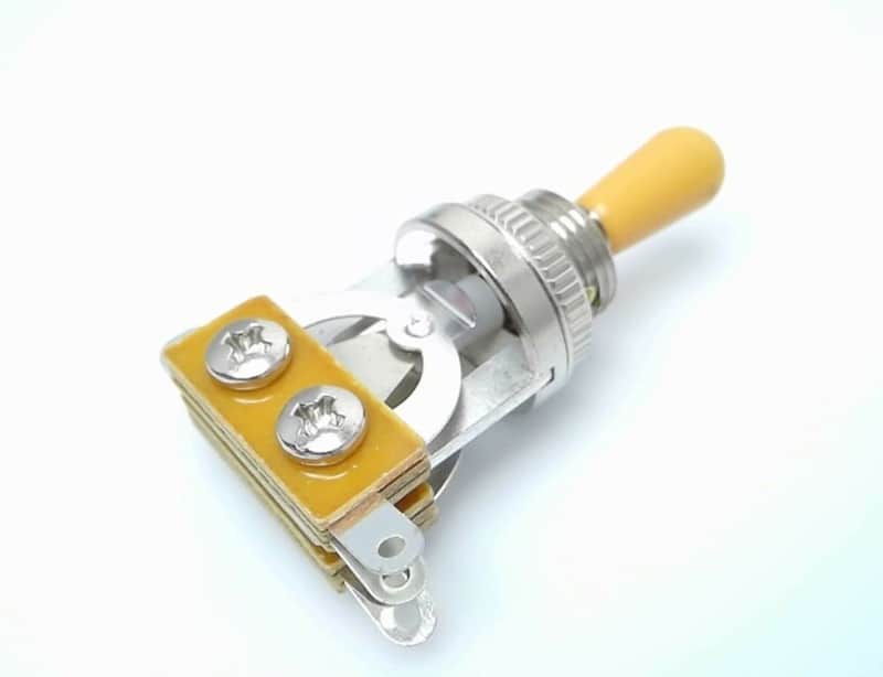 True Custom Shop® Short Straight 3-Way Toggle Switch with Amber Tip for Gibson Les Paul image 1