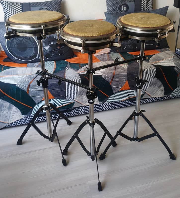 Pearl Travel Conga Full Set (11", 11.75", 12.5") Green Sparkle w/Stands, PPS-50, Bags - Continental EU FREE SHIPPING image 1