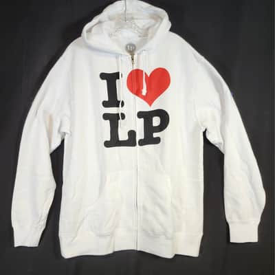 Latin Percussion LPWHIH-XL "I Heart LP" Hoodie, XL, White image 2