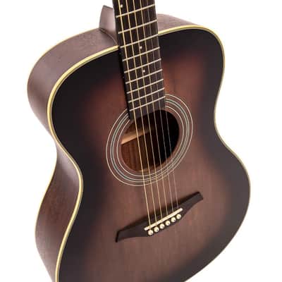 Vintage V300 Acoustic Folk Guitar ~ Antiqued image 4