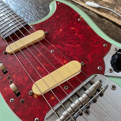 Fender Japan 1969 Reissue Mustang CIJ Sonic Blue Original Late 1990's w/ Period Correct Softcase image 8