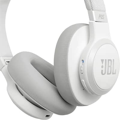 JBL LIVE 650BTNC Wireless Over-Ear Noise-Cancelling Headphones Regular White image 5