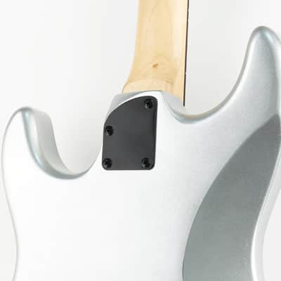 Electric Guitar Curved Neck Plate Stainless Steel Neck Joint Plate Compatible with Strat St Telecaster Tele Electric Bass Guitar Replacement Parts Vacuum Black image 4