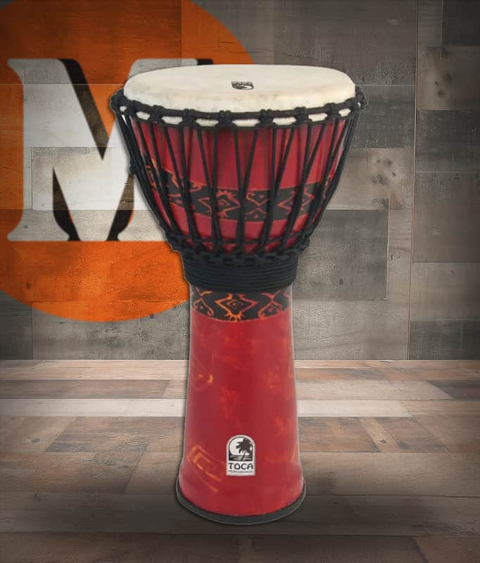 Toca Freestyle Rope-Tuned Djembe, 12" - Red (SFDJ-12RP) image 1