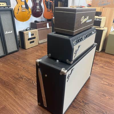 Fender Bandmaster Piggyback Guitar Amp 1966 - Black Panel - W/ Premier Reverb image 5