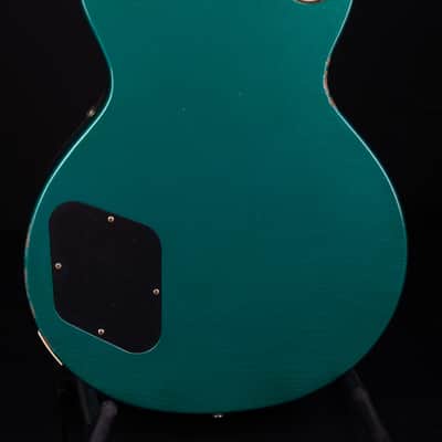 Gibson 1958 Les Paul Standard Murphy Lab Light Aged - Ebony Top / Metallic Sea Green Back! One Off image 7