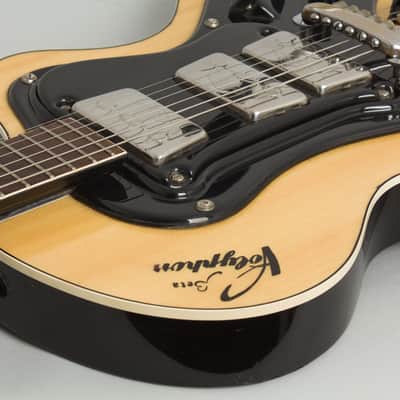 Wandre  Polyphon Beta Semi-Hollow Body Electric Guitar (1964), black soft shell case. image 15