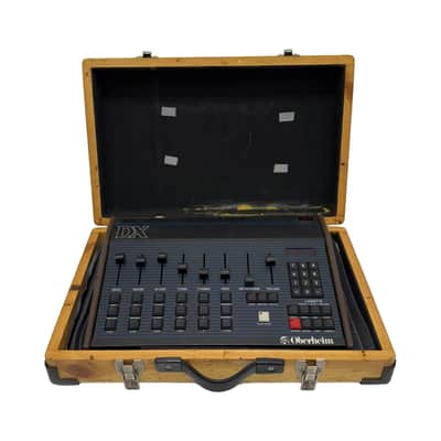 Oberheim DX 6-Voice Drum Machine 1981 - Blue with Wood Sides image 5