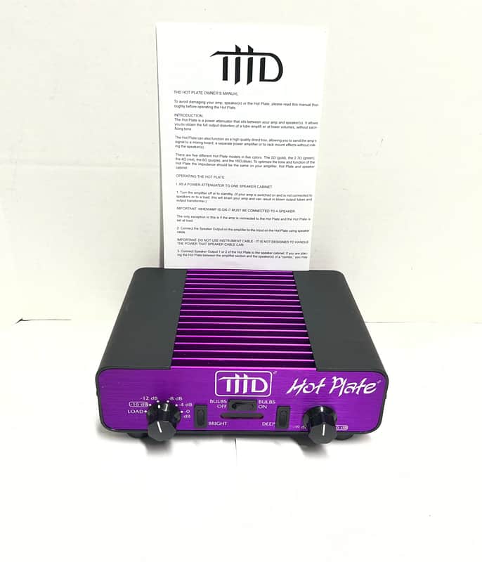 THD Hot Plate Power Reactive Attenuator 8 Ohm Purple Volume Control Load Box Amp Power Soak w Manual image 1