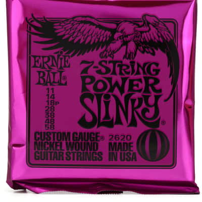 Ernie Ball 2625 Regular Slinky Nickel Wound Electric Guitar Strings - .010-.074 8-string  Bundle with Ernie Ball 2620 Power Slinky Nickel Wound Electric Guitar Strings - .011-.058 7-string image 3