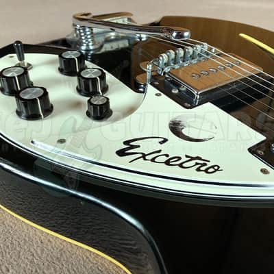 EXCETRO HARLEY-1 'DASH' c.1968 w/HSC - MIJ MASTER-BUILD HOLLOW-BODY image 23
