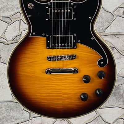 D’Angelico Deluxe Brighton in Vintage Sunburst with Hard Case image 5