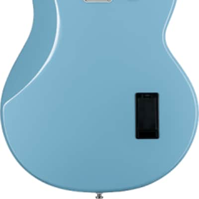 Sterling StingRay RAY4 Left-Handed 4-String Bass Guitar, Hard Maple Fingerboard, Chopper Blue image 3