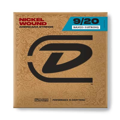 3 Pack | Dunlop DJN0920 5 String Nickel Wound Loop End Tenor Banjo Strings (9-20) image 3