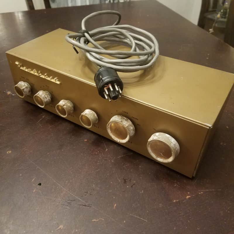 Heathkit WA-P2 Mono Tube Preamplifier Control Amp 1956 - Gold | Reverb
