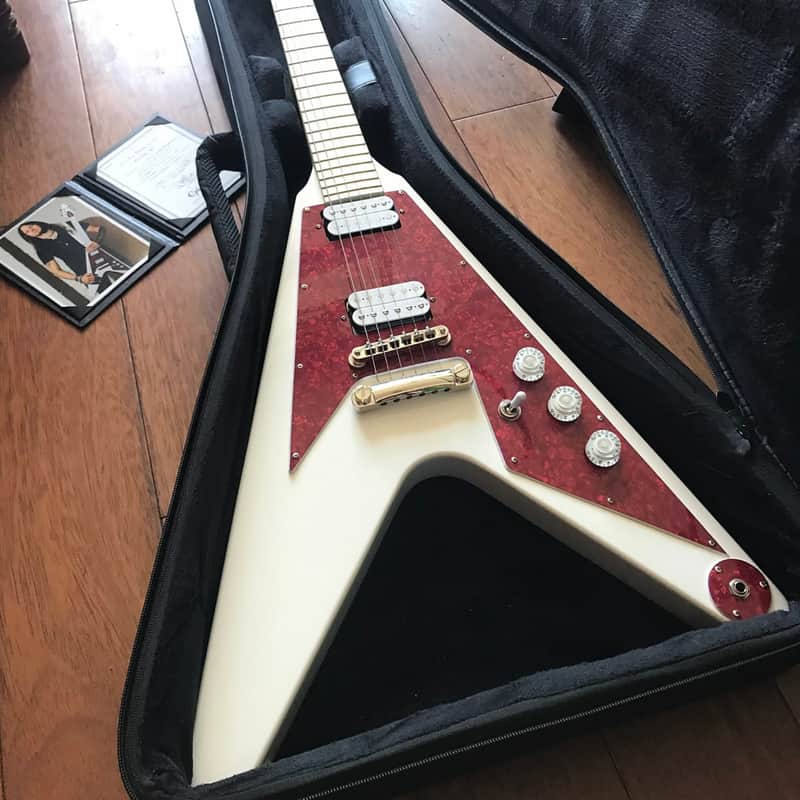 2019 – 2020 Epiphone Dave Rude Signature Flying V Alpine White