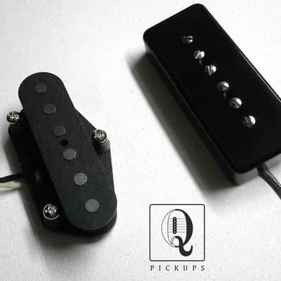 Telecaster Custom Guitar Pickups SET P90 NECK Tele Bridge Hand Wound Fits Fender by Q pickups image 1
