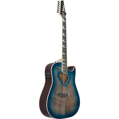 Ibanez ALT50FA ALT Acoustic Electric Guitar - Blue Doom Burst image 4