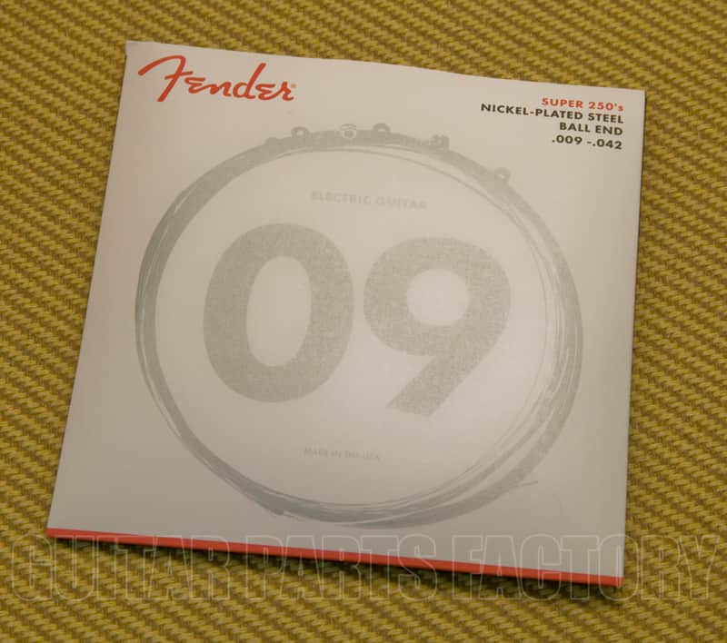 073-0250-403 Fender Standard Tension Super 250s 250L Nickel Electric Guitar Strings .009-.042 image 1