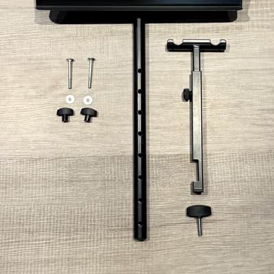 K&M 18810 Omega Table-Style Keyboard Stand, Ruby Red W/ included K&M Laptop Holder AND K&M iPad Mic Stand Holder image 17