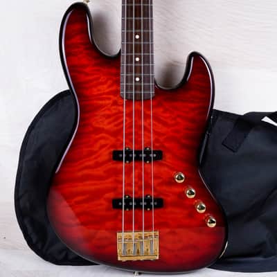 Fender JB-62G '62 Reissue Jazz Bass CIJ 2002 Red Flame Top Crafted in Japan w/ Bag image 1