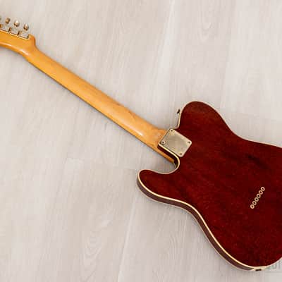 1984 Tokai Breezysound TTE60 TM T-Style Custom Vintage Guitar Tortoiseshell Mahogany w/ Tweed Case image 13