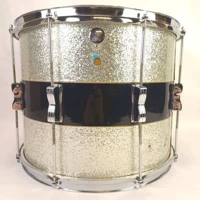 Ludwig 12x15"Tenor Tom Drum Silver Sparkle/Black Cortex Vintage70s Blue/Olive 6p image 1