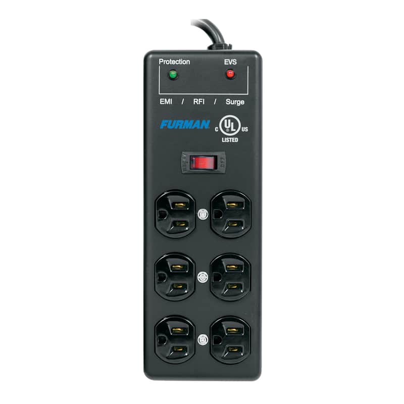 Furman SS6B-PRO 6 Outlet 2X3 15A AC Surge Strip Block Extreme Voltage Shutdown image 1