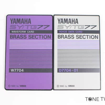 Yamaha SY77 TG77 Brass Section ROM Sound Card Set W7704 D7704-01 VINTAGE DEALER
