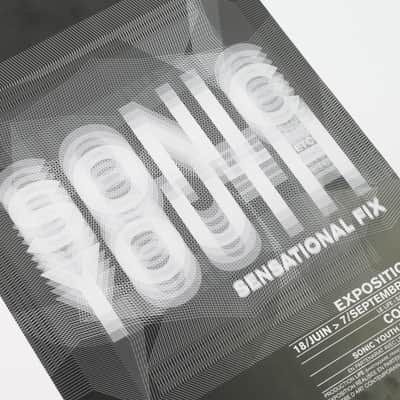 Sonic Youth and Sensational Fix 2008 French Poster #1(Black) 24"x16" Owned by Sonic Youth image 3
