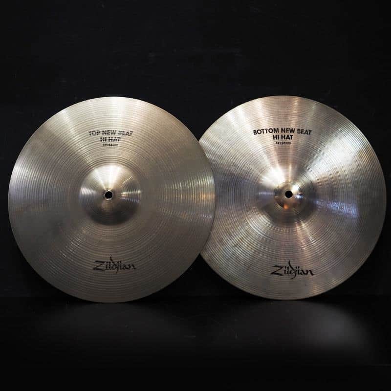 Zildjian USED ​​80s A Zildjian New Beat HiHat 14" pair [Top: 1024g / Bottom: 1418g] image 1
