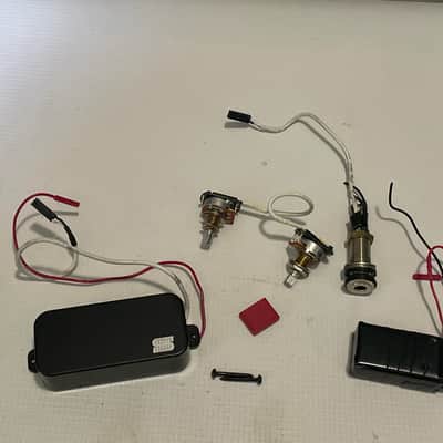 2015 USA Seymour Duncan Dino Cazares 7 String Black Bridge Position Active Humbucker Guitar Pickup & EMG Wiring Pots image 1