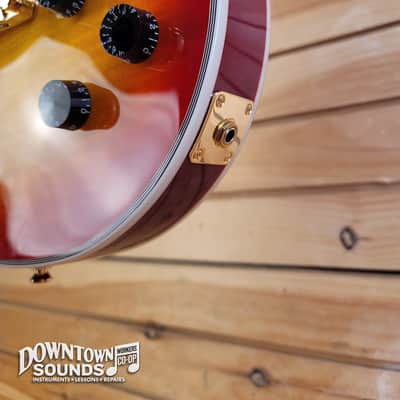 Epiphone Les Paul Custom Figured with Epiphone Premium Gig Bag - Heritage Cherry Sunburst image 4