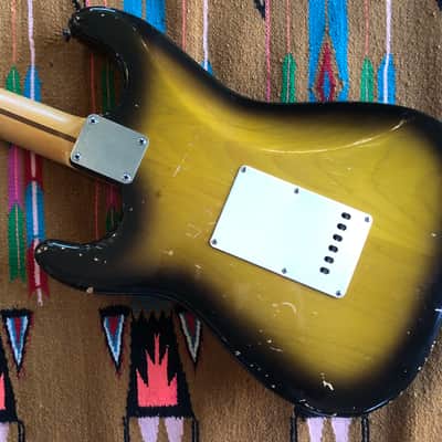 1957 Fender Stratocaster 2TSB Sunburst Refinished Body & Neck image 12