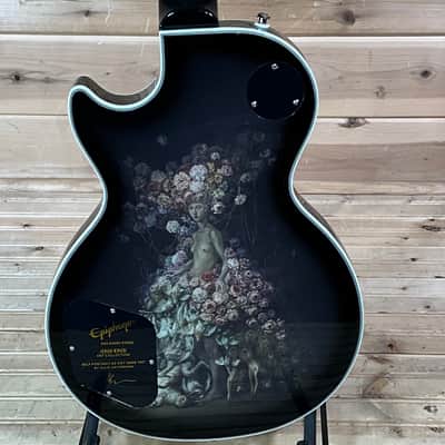 Epiphone Adam Jones Les Paul Custom Art Collection: Julie Heffernan's "Self-Portrait as Not Dead Yet" Electric Guitar - Antique Silverburst image 4