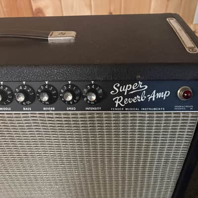 Fender Super Reverb 2-Channel 40-Watt 4x10" Guitar Combo 1963 - 1967 - Black Panel image 3
