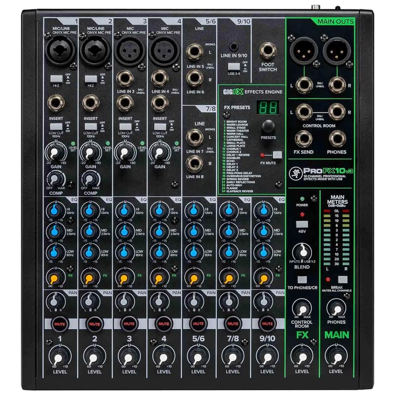 Mackie ProFX10v3 10 Channel Professional Live Recording Mixer w Effects & USB - Open Box Mint image 1