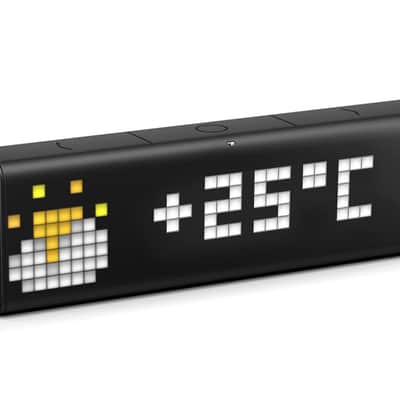 LaMetric Time LM 37X8 Wi-Fi Smart Home Clock, Black image 1